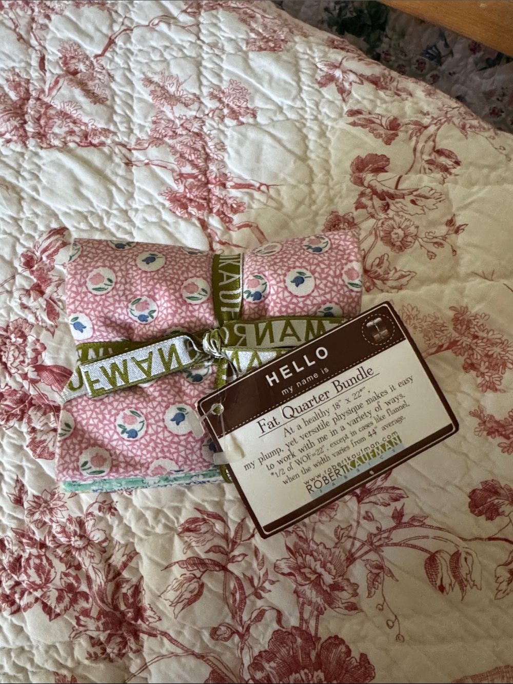 Pink Floral Fat Quarter Fabric Bundle -